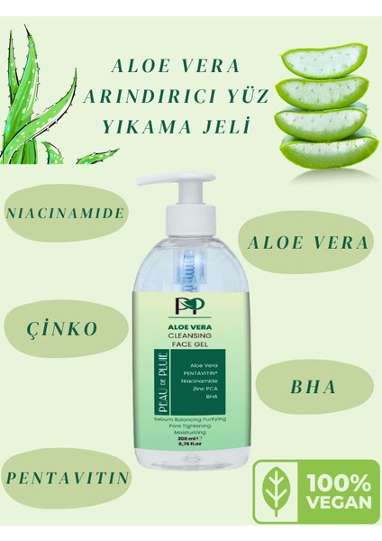 Organik Aloe Vera Yüz Yıkama Jeli