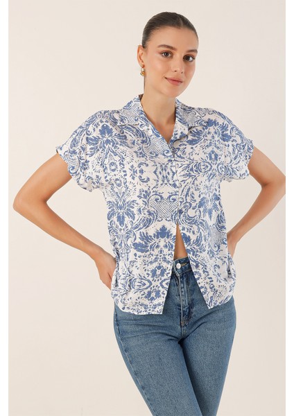 3711 Yarım Kol Gömlek - D.mavi modelleri