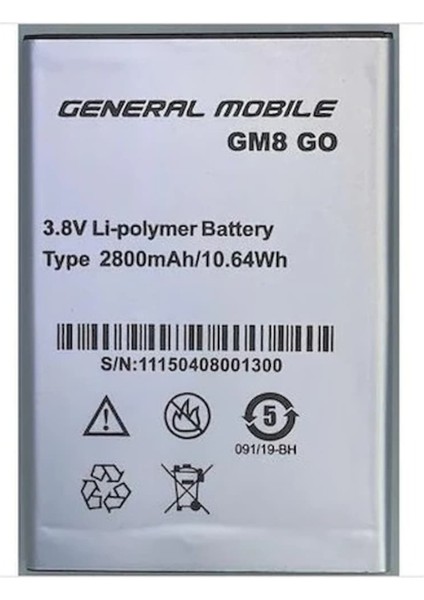 Senal Store General Mobile Gm8 Go Pil Batarya