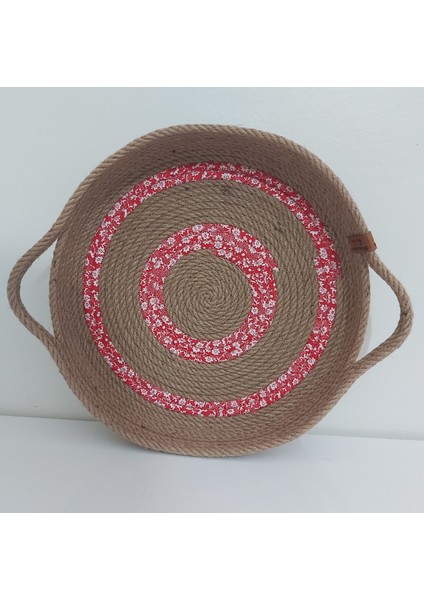 Hasır Sepet Düzenleyici Organizer Dekorasyon Tarz Hediyelik - 29X5CM