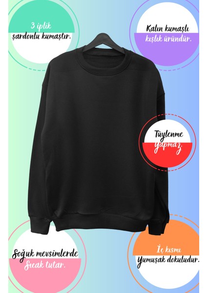 Minyatür Hulk Baskılı Kapüşonsuz Sweatshirt, Unisex Oversize Marvel Hulk Baskılı Sweatshirt