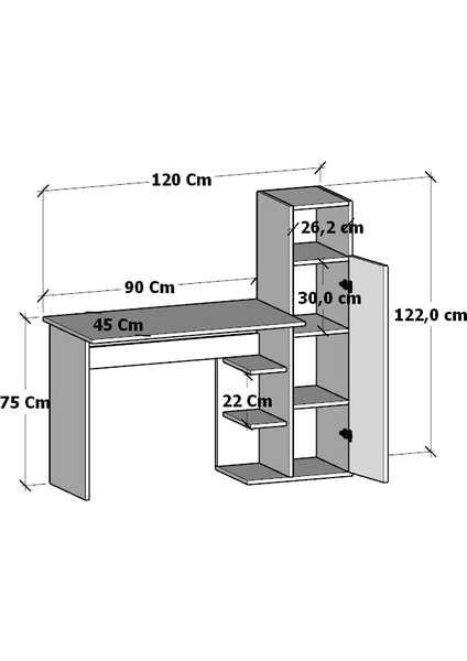 Dolaplı Çalışma Masası