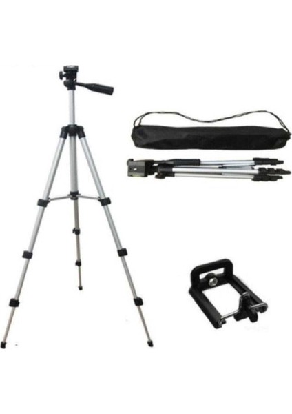 Telefon ve Kamera Tutucu Tripot Ayak 105 cm (Telefon Tutuculu) 3110 Tripot fırsatları