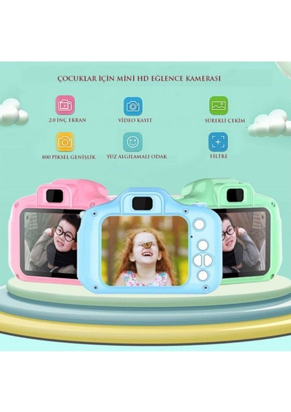 Mini 1080P Hd Kamera Çocuklar Için Dijital Fotoğraf Makinesi 2.0 Inç Ekran 720-1080P Pembe Renk