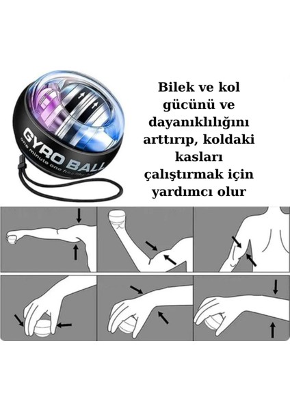 Gyro Ball El ve Bilek Egzersiz Topu Autostart ve Powerball Egzersiz Topu fırsatları
