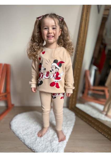 Yigit Butik Minne Baskılı Taytlı Kız Çocuk Takım fiyatları