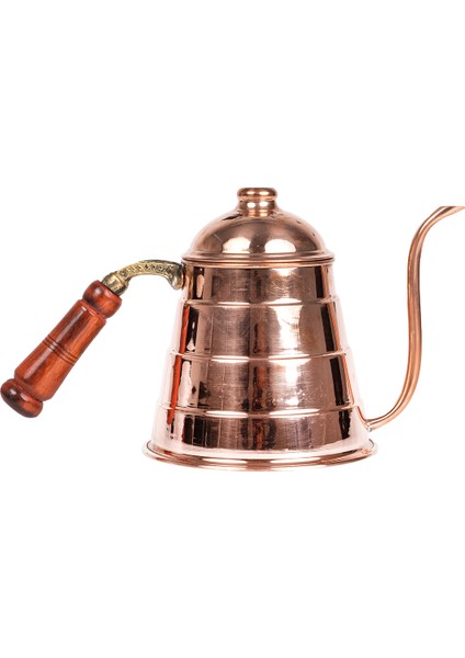 Dmt Copper Home Dmt Gaziantep Bakır Demlik Bitki Çayı Demliği Çaydanlık Toplam Boy:11,5cm 750ML