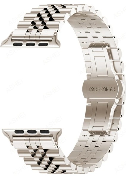 Apple Watch 42/44/45/46/49 mm Ultra/Ultra 2 Paslanmaz Çelik Ayarlanabilir Rolex Metal Kordon fiyatları