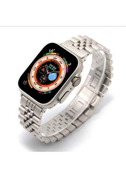 Apple Watch 42/44/45/46/49 mm Ultra/Ultra 2 Paslanmaz Çelik Ayarlanabilir Rolex Metal Kordon fırsatları