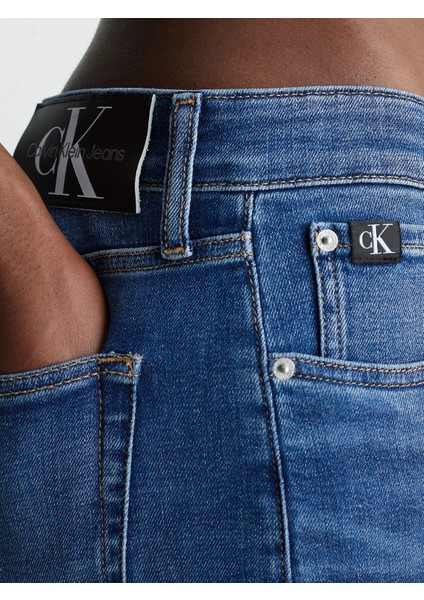 Calvin Klein Erkek Denim Slim Fit Yüksek Bel Günlük Kullanım Mavi Jeans J30J323691-1BJ