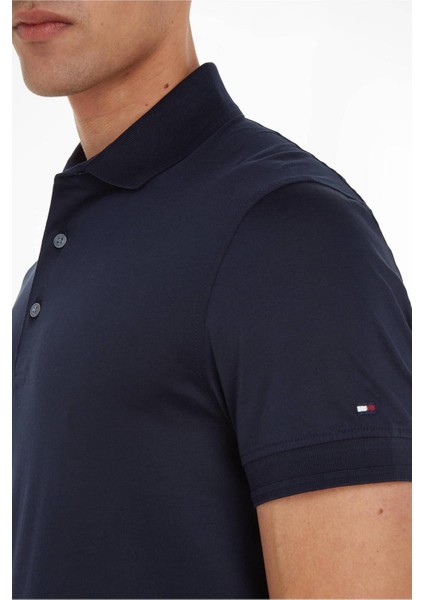 Erkek Pamuklu Polo Yakalı Düğme Kapamalı Kısa Kollu Lacivert Polo Yaka T-Shirt Mw0Mw31545-Dw5 modelleri