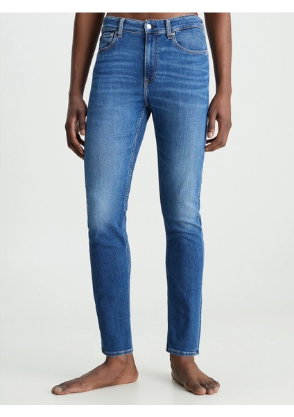 Erkek Denim Slim Fit Yüksek Bel Günlük Kullanım Mavi Jeans J30J323691-1BJ