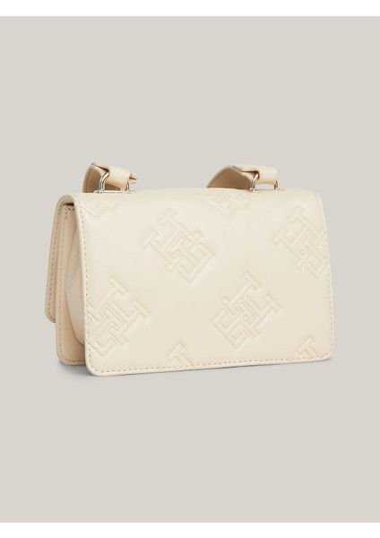 Kadın Deri Marka Logolu Fermuarlı Günlük Kullanım Bej Omuz Çantası AW0AW15727-AES modelleri