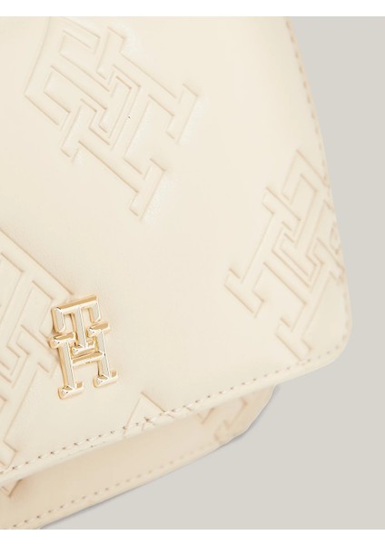 Kadın Deri Marka Logolu Fermuarlı Günlük Kullanım Bej Omuz Çantası AW0AW15727-AES fırsatları