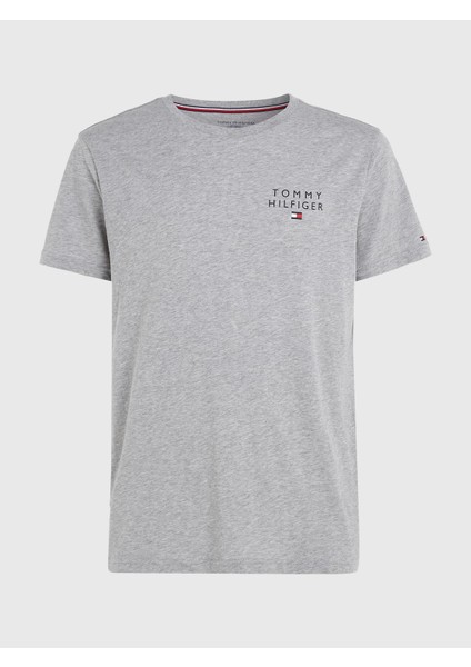 Erkek Dokuma Kumaş Kısa Kol Model Gri T-Shirt Um0Um02916-P61