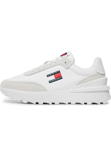 Kadın Marka Logolu Bağcıklı Kaydırmaz Tabanlı Günlük Beyaz Sneaker EN0EN02511-YBS