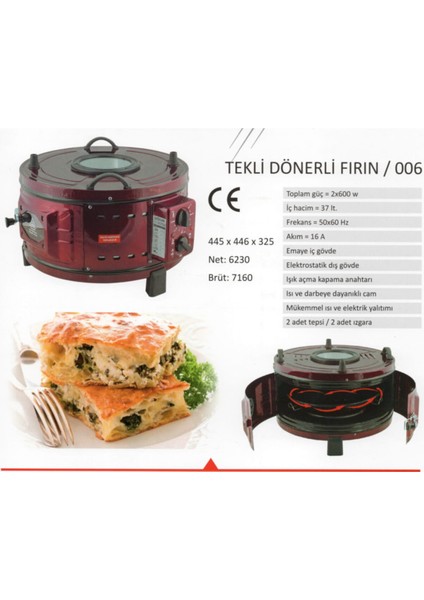 Dönerli Termostatlı Fırın Tepsili Yuvarlak Davul Fırın modelleri