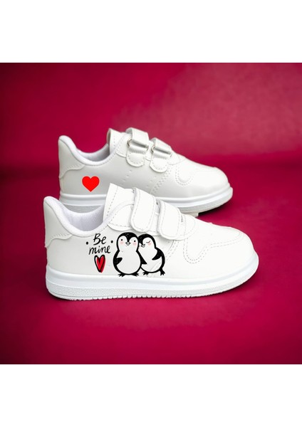 Penguen Baskılı Sneaker Çocuk Spor Ayakkabı modelleri