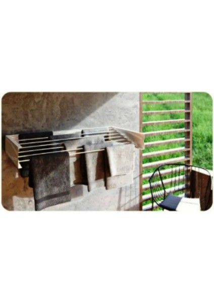 Modern Yeni Nesil Tasarim Kurutmalık Çamaşır Askısı Duvara Monte Çamaşırlık (BEYAZ-75CM) indirimleri