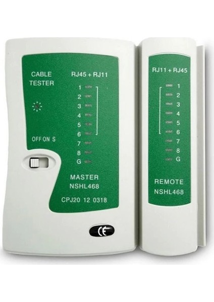 Kablo Ölçüm Test Cihazı Aleti RJ45 Internet Kablosu RJ11 RJ45