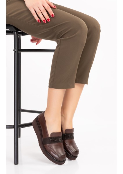 Kadın Deri Kahve Comfort Ayakkabı fiyatları