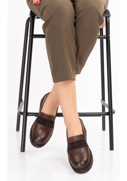 Kadın Deri Kahve Comfort Ayakkabı modelleri