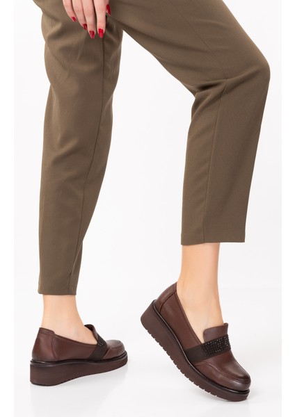 Kadın Deri Kahve Comfort Ayakkabı fırsatları