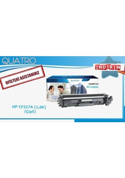 Toner Hp CF217A With Chip (1,6k ) Çipli Toner