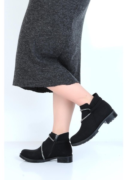 23-952 Siyah Zümrüt Kadın Düz Bot fiyatları