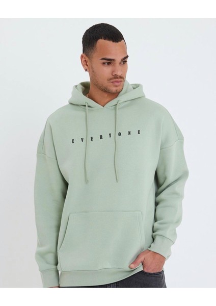 Sweatshirt Akan Boyalı Kuru Kafa Baskılı Kapüşonlu Twılls Owersize Sweat