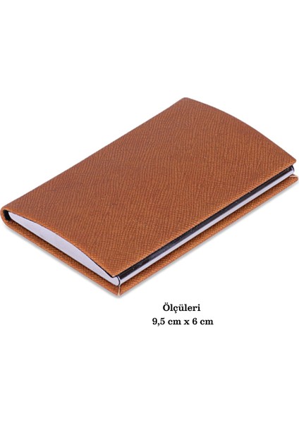 Yüksek Kaliteli Suni Deri, Kadife Iç Kaplama Metal Mıknatıs Kapaklı Kartvizitlik Cüzdan Kartlık 2856