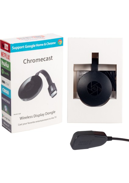 Chromecast G2S Youtube-Hulu Androıd Ios Kablosuz Görüntü Aktarıcı