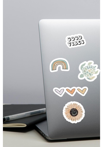 Estetik Model 5 Sticker Seti - Ajanda - Laptop - Telefon Sticker Seti 27 Adet