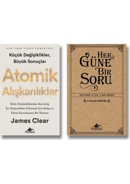 Atomik Alışkanlıklar Ve Her Güne Bir Soru 5 Yıllık Günlük (2 Kitap Set) James Clear Potter Style