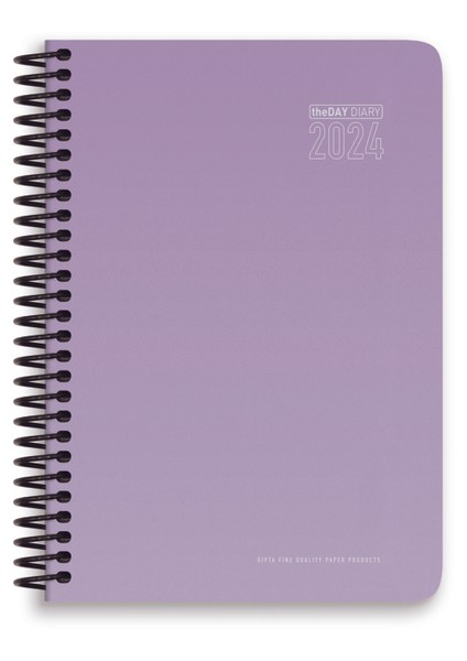 2024 Theday Diary Ajanda 17 x 24 Günlük Beyaz Ajanda Spiralli Sert Kapak 336SF