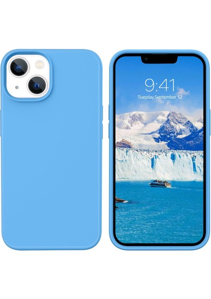 iPhone 13 Uyumlu Mavi Silikon Kılıf