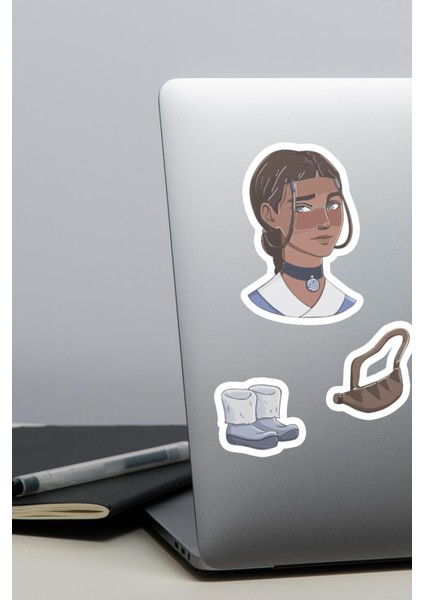 Avatar Katara Sticker Seti - Ajanda - Laptop - Telefon Sticker Seti 11 Adet
