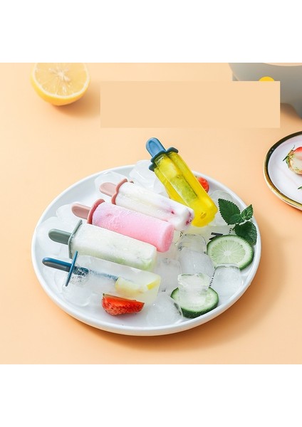 Popsicle Dondurma Kalıbı Kutusu Çocuk Gıda Sınıfı Ev Yapımı 6 Izgara Dondurma Popsicle Buz Küpü Buz Kutusu (Yurt Dışından)