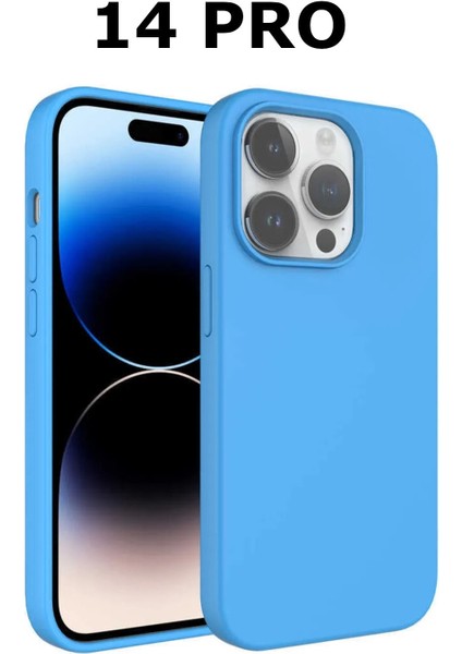 Iphone 14 Pro Mavi Silikon Kılıf