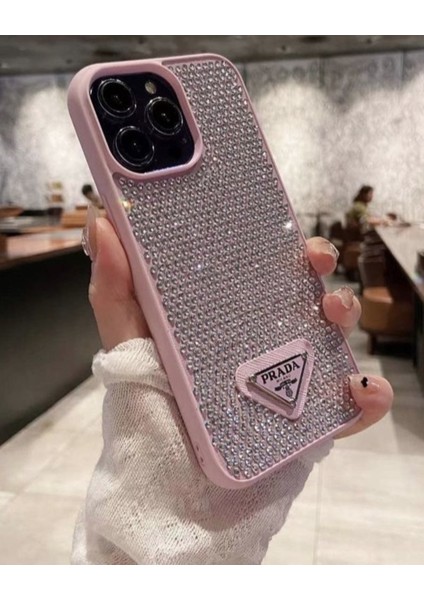 Iphone 13 Pro Max Uyumlu Full Parlak Taş Yüzeyli Lux Kılıf