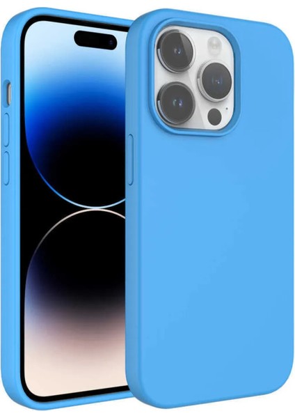 Iphone 14 Pro Max Mavi Silikon Kılıf