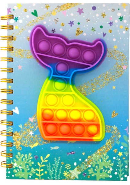 A5 Pop-It Sert Kapak Defter Mavi Kedi
