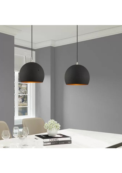 Retro1,vintage1,rustik1 1XE27 Siyah Tekli Metal Sarkıt Avize ÇAP:20CM NOT:1ADET Fiyatıdır fiyatları