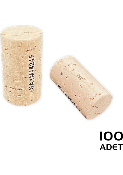 Uygunayakala Savex Şişe Mantarı Doğal Mantar Tıpa 100 Adet