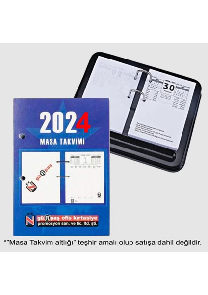 2024 Masa Takvim Adandası 10 x 13 Çift Delikli