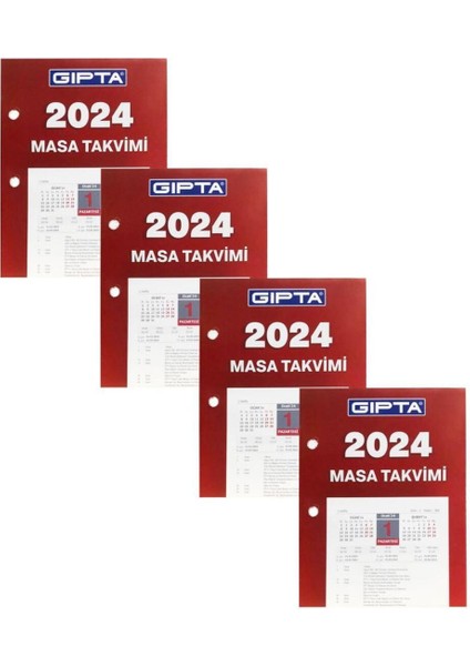 2024 Blok Masa Takvimi 10 x 13 cm 4 Adet