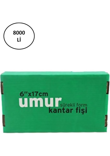 Kantar Fişi 6 x 17 cm 1 Nüsha 8000 Li 30001956 5572