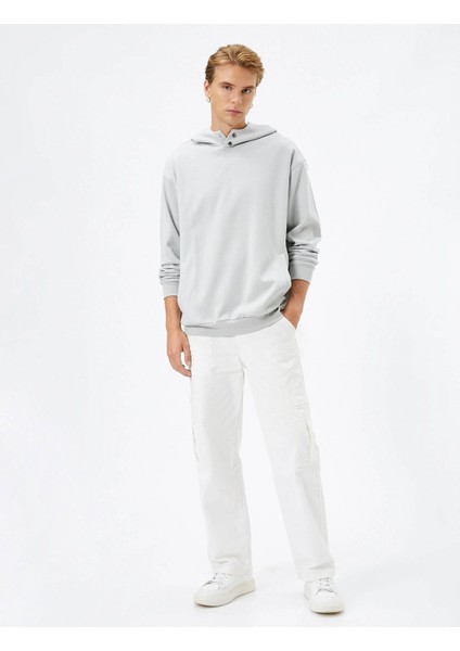 4WAM70047MK Koton Erkek Sweat Gri