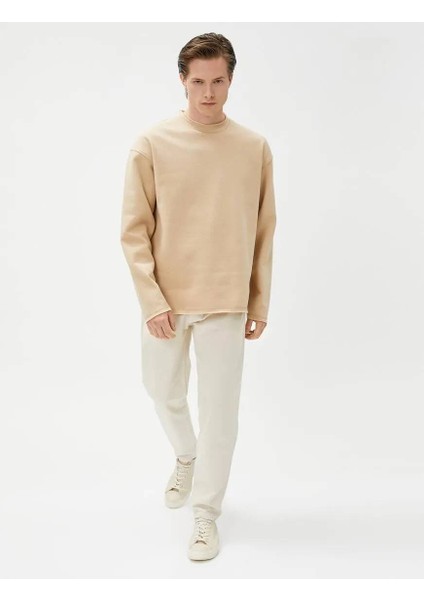 4WAM70124MK Koton Erkek Sweat Bej fiyatları