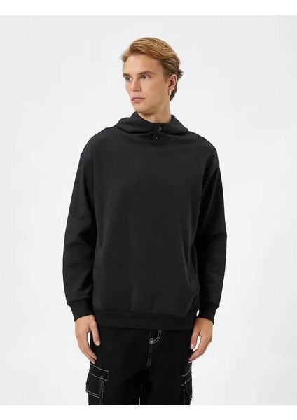 4WAM70047MK Koton Erkek Sweat Siyah modelleri